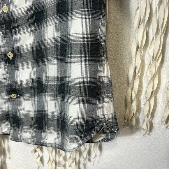 ALLSAINTS Dogwood Shirt in Ecru/Charcoal Size XS - Picture 5 of 14